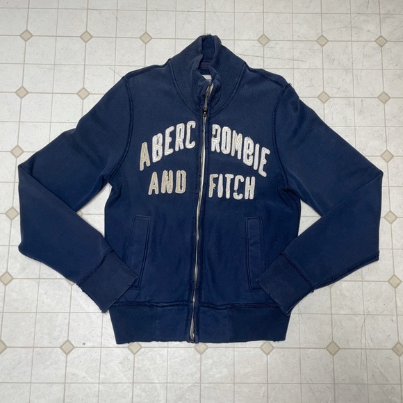 Abercrombie & Fitch Blue Distressed Sweater - Picture 1 of 6